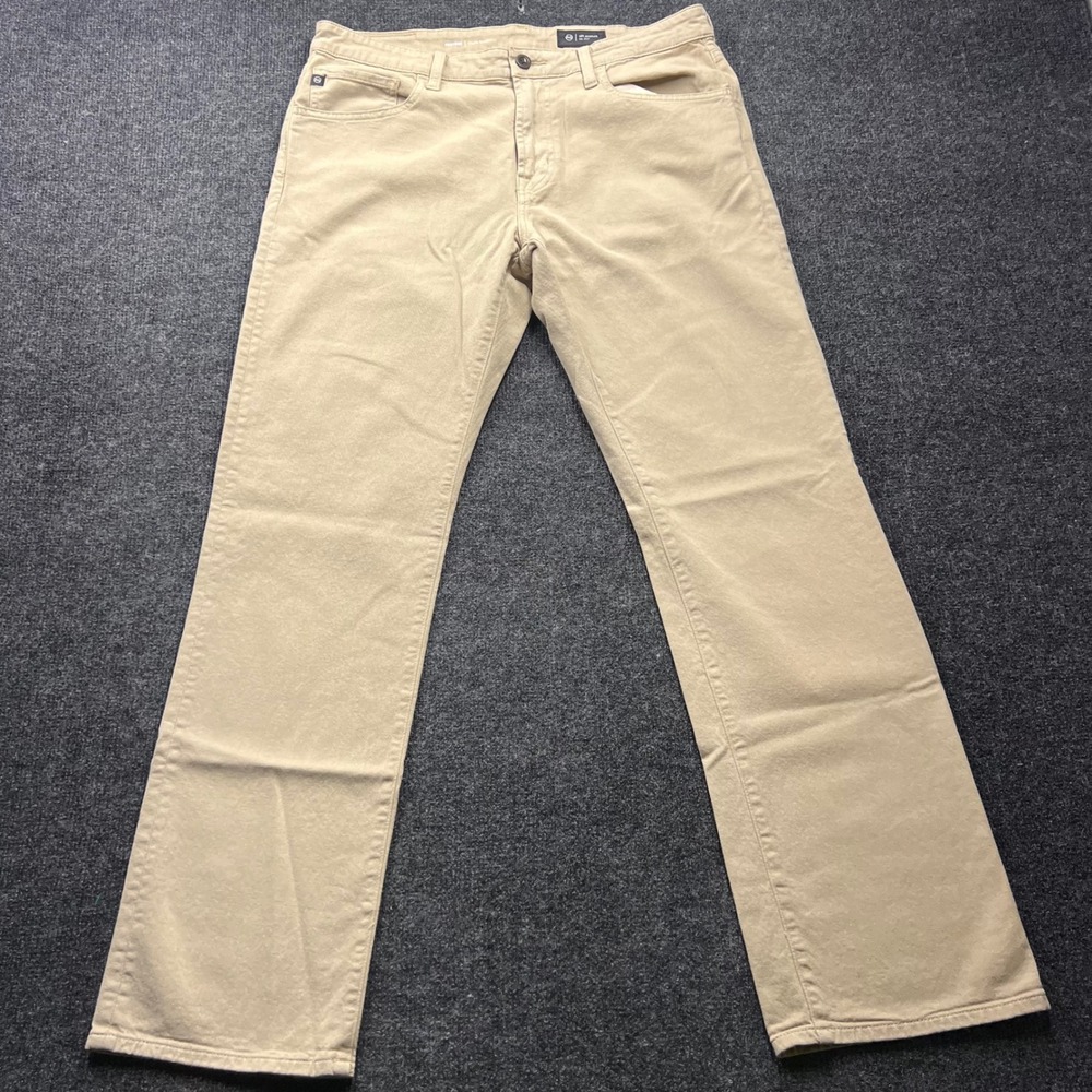 AG Adriano Goldschmied Protege Classic Straight Khaki Pants 34x32 1049PTLDNKH